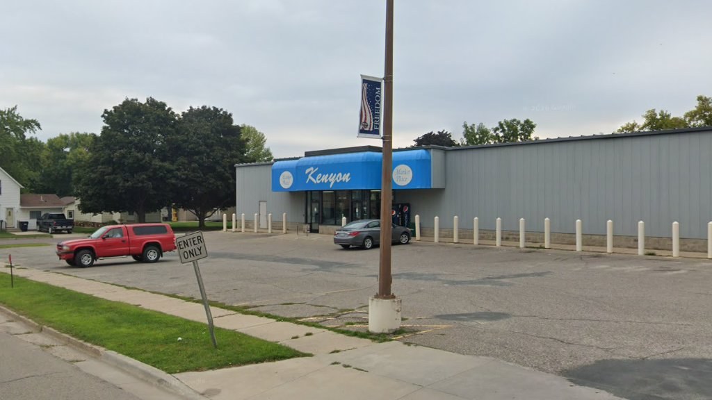 The building and its lot from the corner, looking northwest