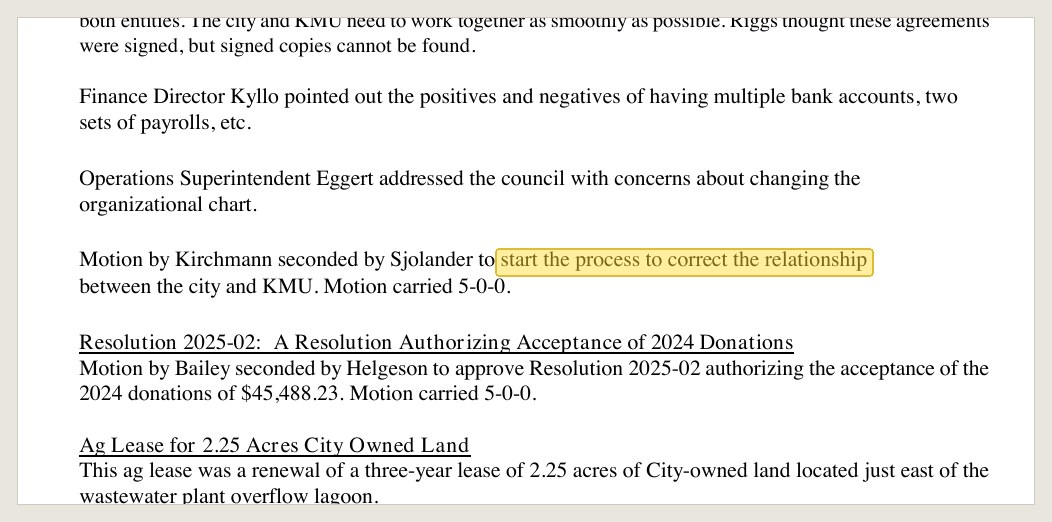 Minutes of Jan. 14, 2025, in the Feb. 11, 2025 packet, PDF page 15: what the council actually voted.