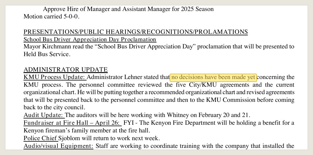 Minutes of Feb. 11, 2025, in the Mar. 11, 2025 packet, PDF page 9: four weeks after the request.