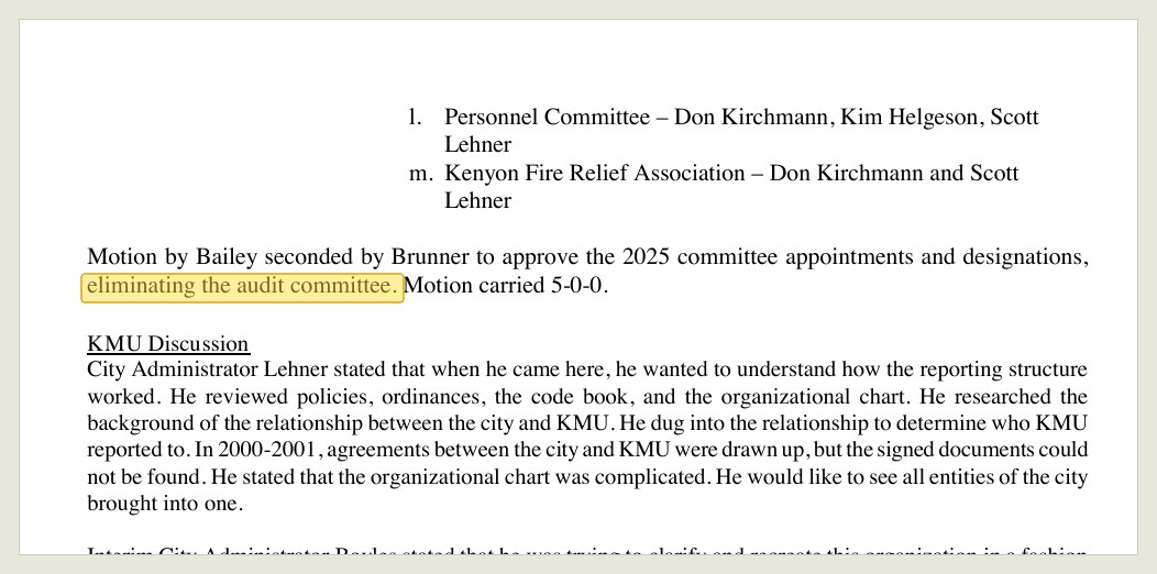 Minutes of Jan. 14, 2025, in the Feb. 11, 2025 packet, PDF page 15: what the council did instead.