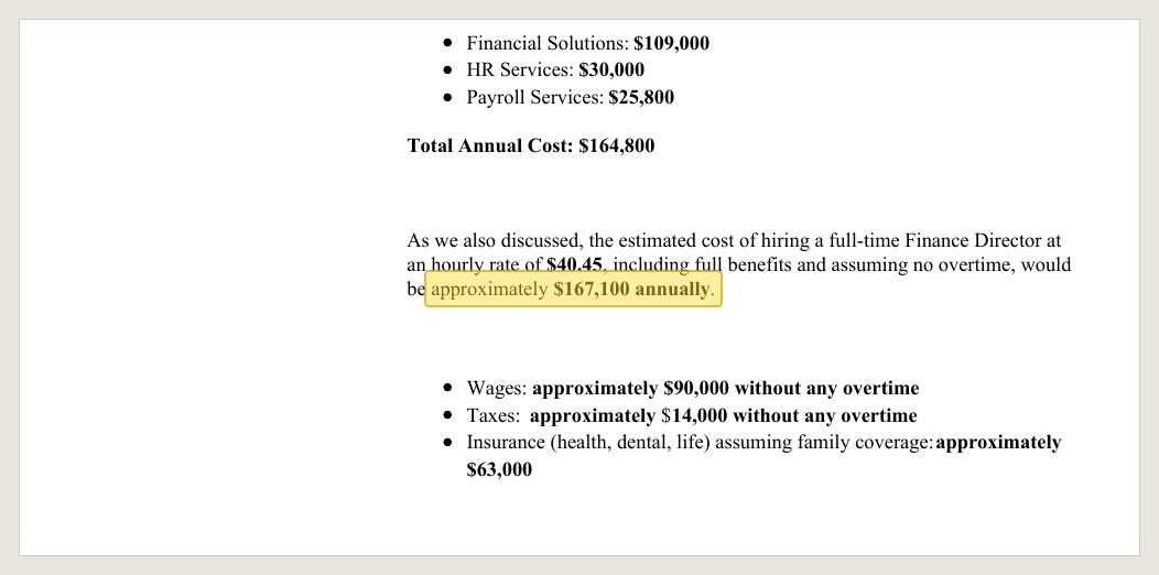 The Sept. 8, 2026 staff report, packet page 239: the in-house estimate that arrived two months after the verdict.