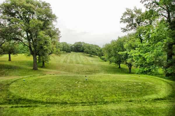 Hole 1 at Kenyon Country Club, par 4, 259 yards
