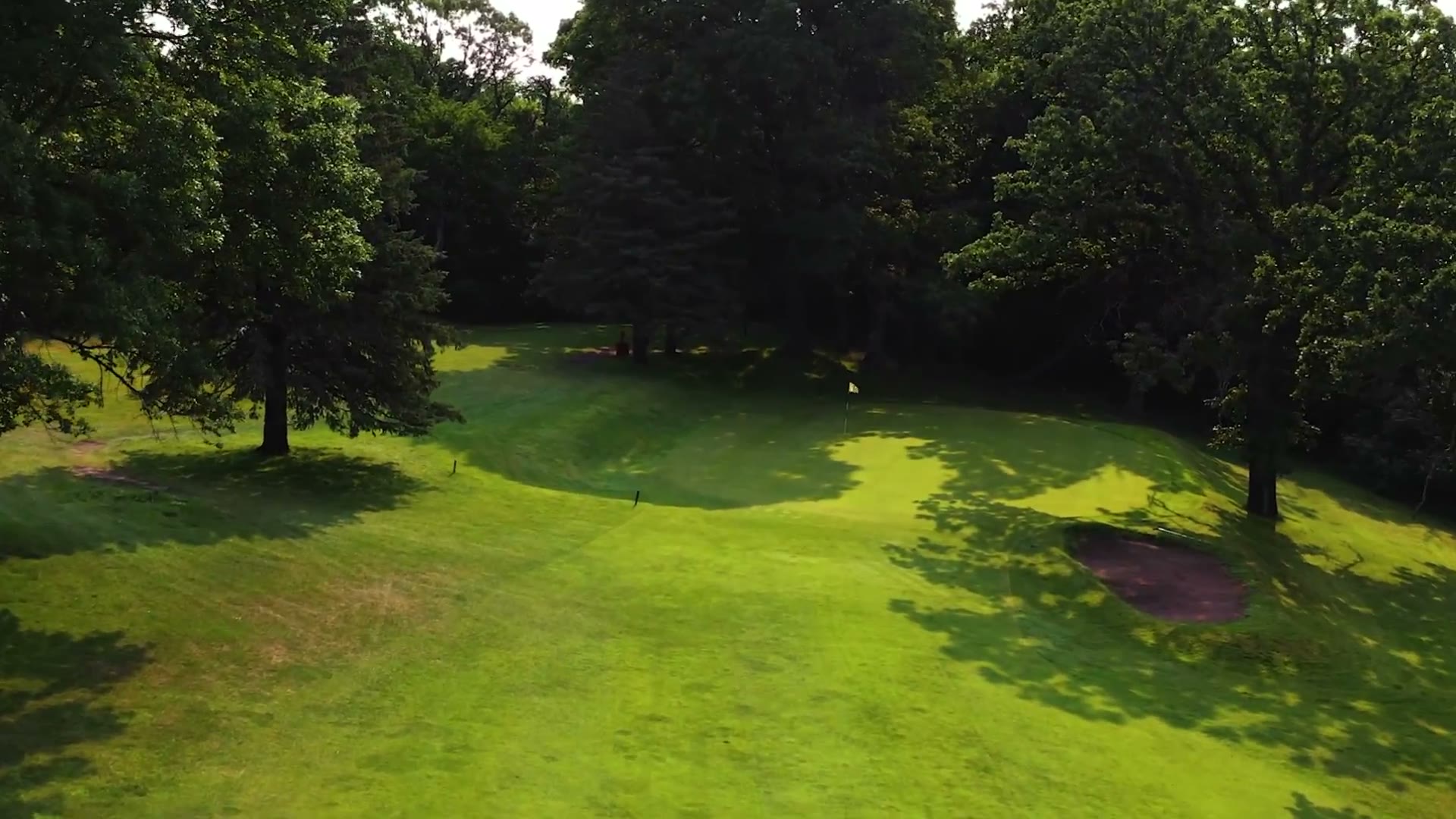 The course from the air on a summer morning